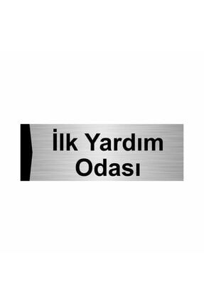 Ilk Yardım Odası 5x20cm Gümüş Renk Metal Yönlendirme Levhası Kapı İsimlik Tabela