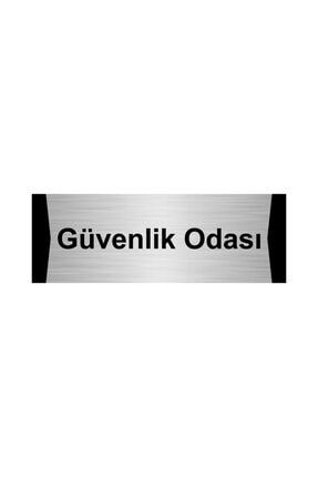 Güvenlik Odası 5x20cm Gümüş Renk Metal Yönlendirme Levhası Kapı İsimlik Tabela