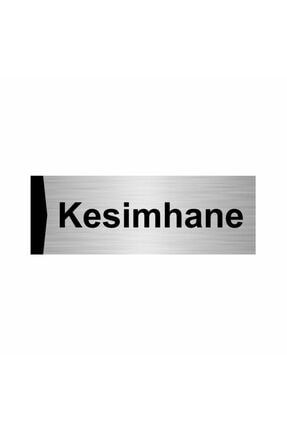 Kesimhane 5x20cm Gümüş Renk Metal Yönlendirme Levhası Kapı İsimlik Tabela