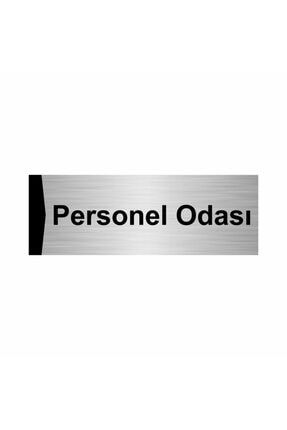 Personel Odası 5x20cm Gümüş Renk Metal Yönlendirme Levhası Kapı İsimlik Tabela