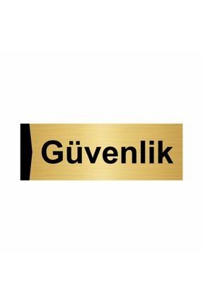 Güvenlik 5x20cm Altın Renk Metal Yönlendirme Levhası Kapı İsimlik Tabela