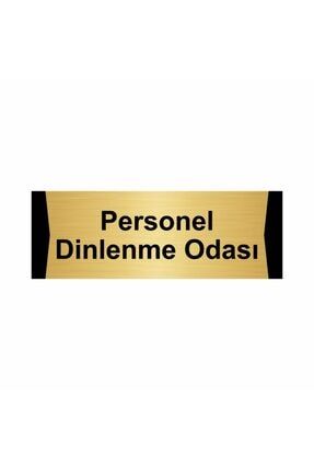 Personel Dinlenme Odası 5x20cm Altın Renk Metal Yönlendirme Levhası Kapı İsimlik Tabela