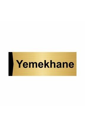 Yemekhane 5x20cm Altın Renk Metal Yönlendirme Levhası Kapı İsimlik Tabela
