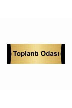 Toplantı Odası 5x20cm Altın Renk Metal Yönlendirme Levhası Kapı İsimlik Tabela