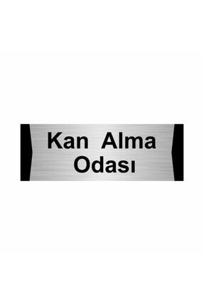 Kan Alma Odası 5x20cm Gümüş Renk Metal Yönlendirme Levhası Kapı İsimlik Tabela