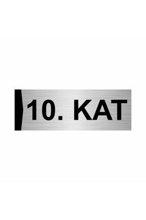 10.kat 5x20cm Gümüş Renk Metal Yönlendirme Levhası Kapı İsimlik Tabela