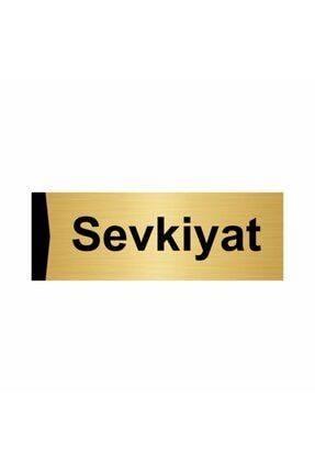 Sevkiyat 5x20cm Altın Renk Metal Yönlendirme Levhası Kapı İsimlik Tabela