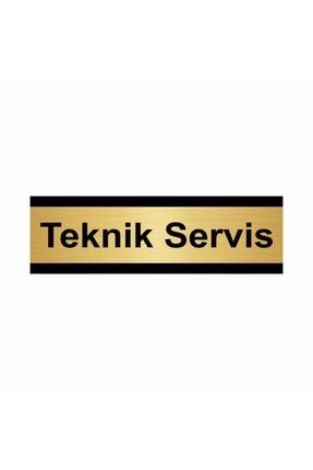 Teknik Servis 5x20cm Altın Renk Metal Yönlendirme Levhası Kapı İsimlik Tabela