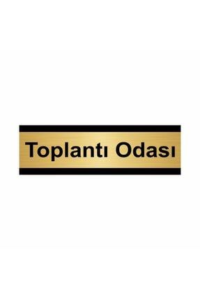 Toplantı Odası 5x20cm Altın Renk Metal Yönlendirme Levhası Kapı İsimlik Tabela