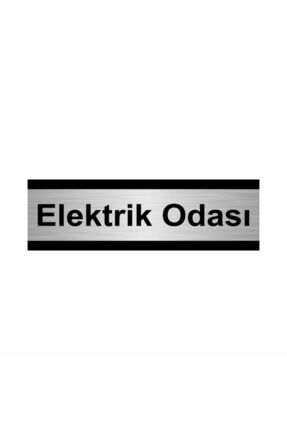 Elektrik Odası 5x20cm Gümüş Renk Metal Yönlendirme Levhası Kapı İsimlik Tabela