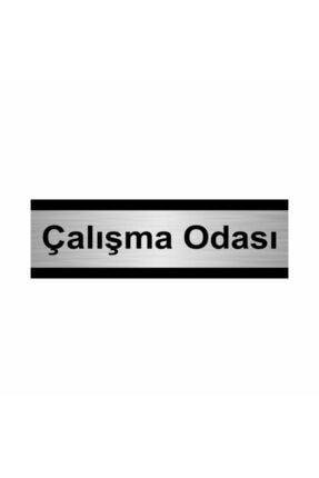 Çalışma Odası 5x20cm Gümüş Renk Metal Yönlendirme Levhası Kapı İsimlik Tabela