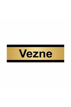 Vezne 5x20cm Altın Renk Metal Yönlendirme Levhası Kapı İsimlik Tabela