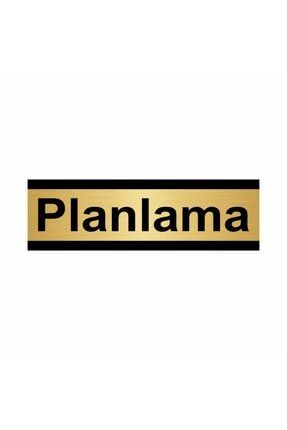 Planlama 5x20cm Altın Renk Metal Yönlendirme Levhası Kapı İsimlik Tabela
