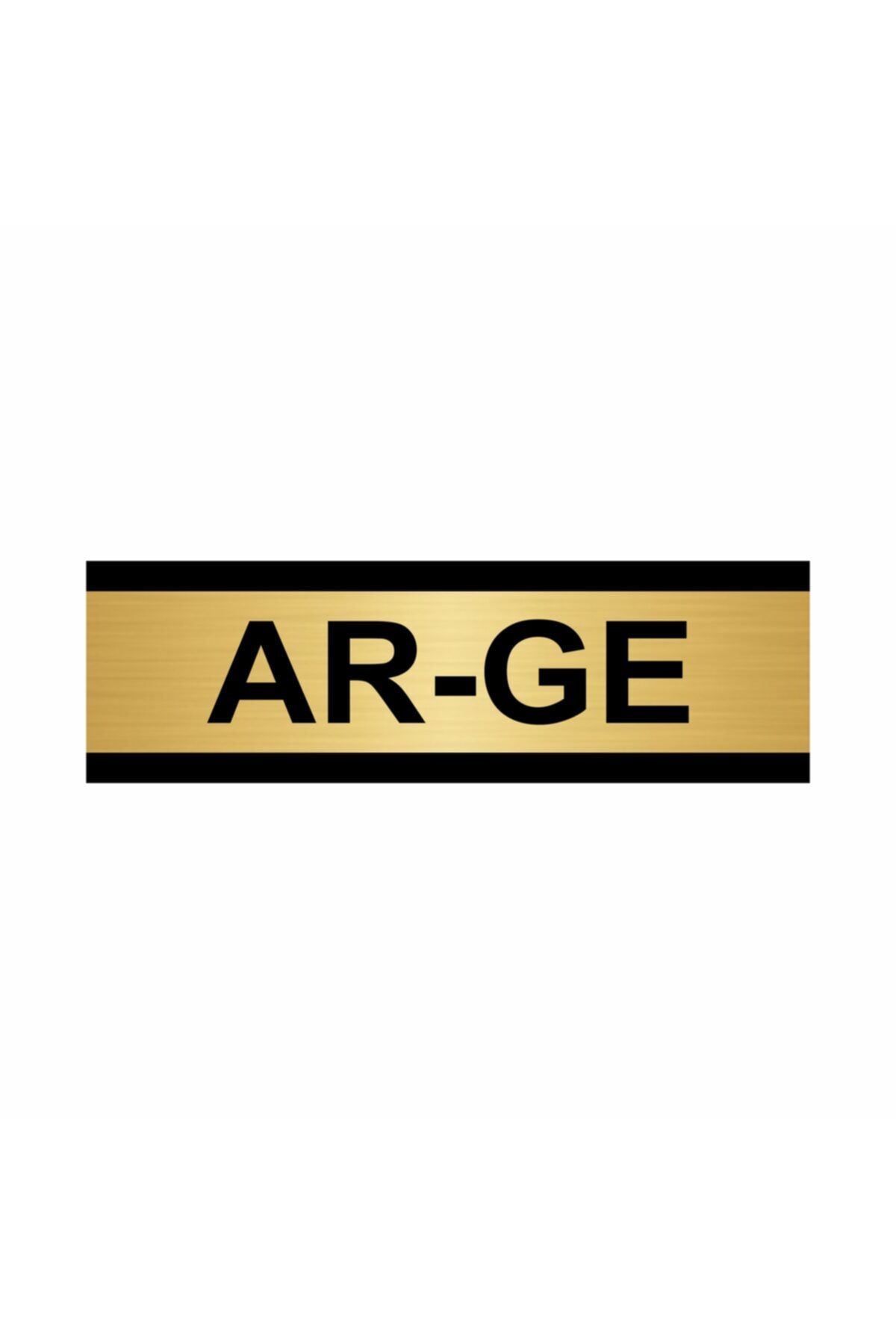 Ar-ge 5x20cm Altın Renk Metal Yönlendirme Levhası Kapı İsimlik Tabela