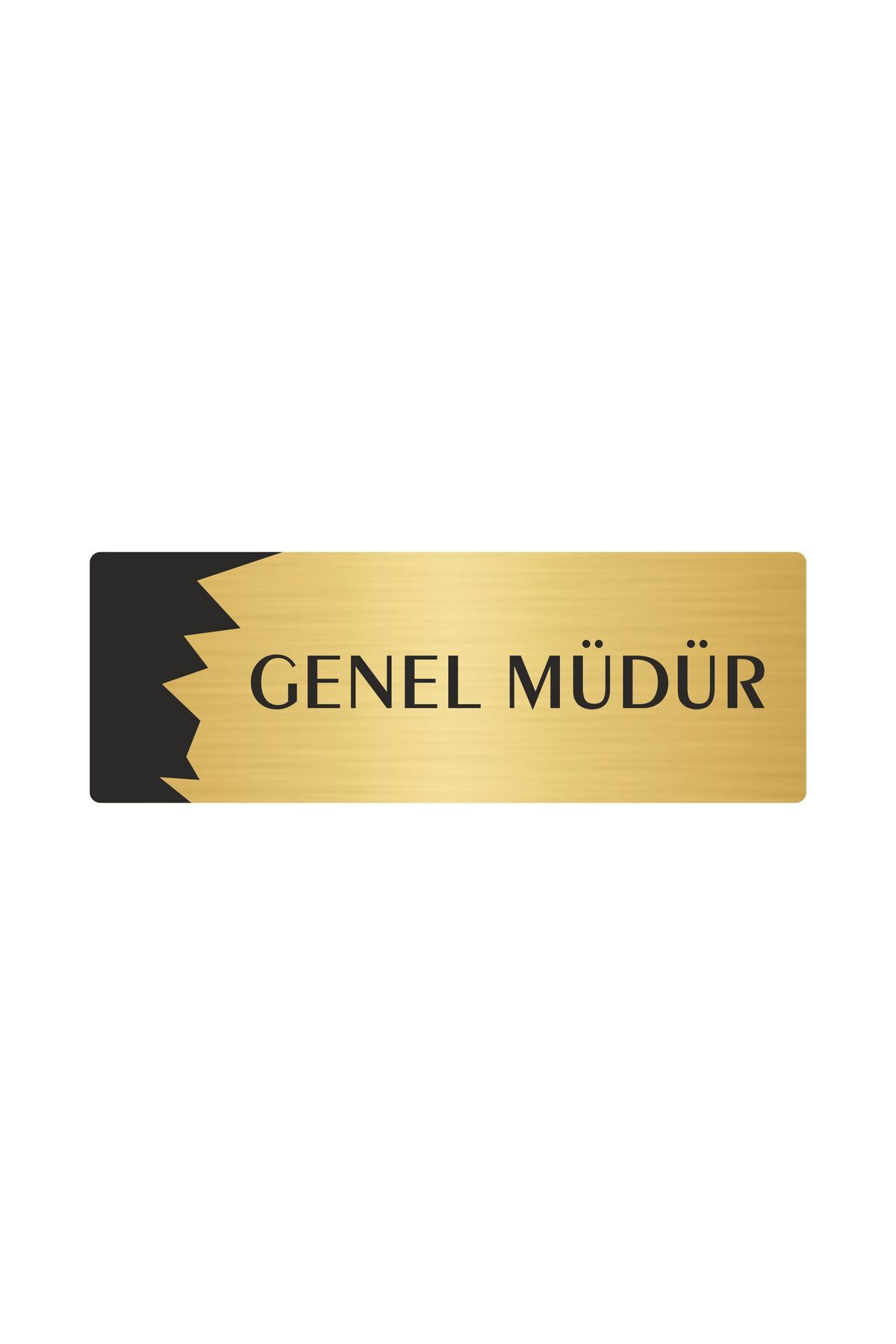 Metal Departman Kapı İsimliği, Yönlendirme levhası Genel Müdür 5X20 Cm Altın Renk Kapı İsimlik Tabela