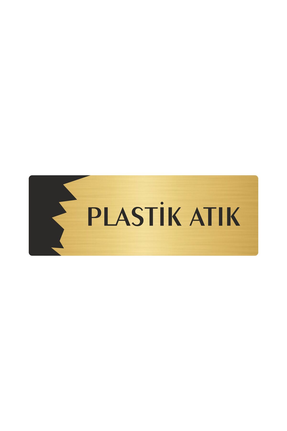 Metal Departman Kapı İsimliği, Yönlendirme levhası Plastik Atık 5X20 Cm Altın Renk Kapı İsimlik Tabela