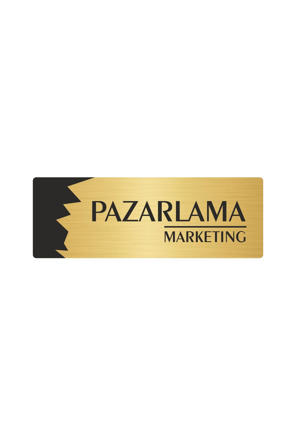 Metal Departman Kapı İsimliği, Yönlendirme levhası Pazarlama(Marketing) 5X20 Cm Altın Renk Kapı İsimlik Tabela