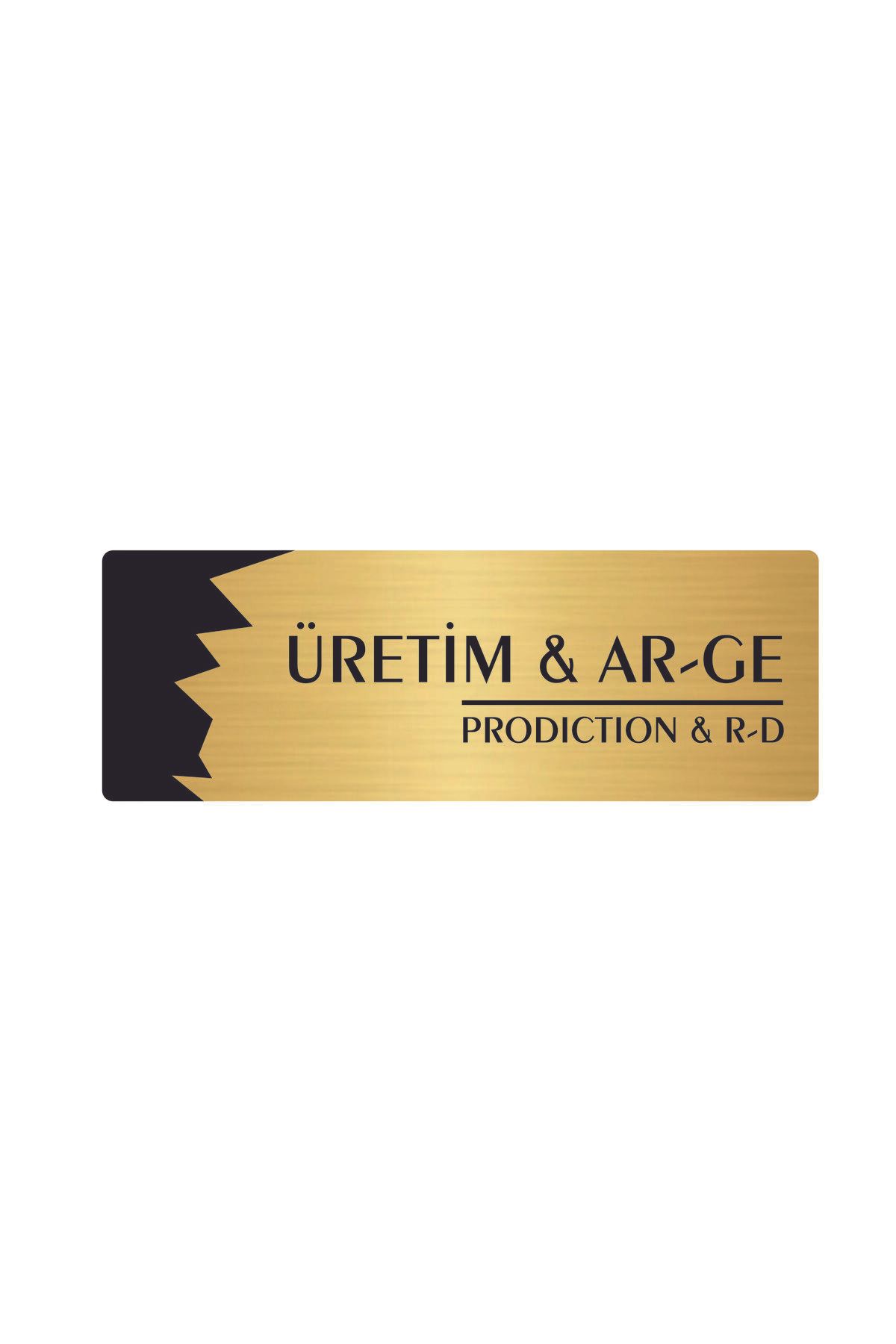 Metal Departman Kapı İsimliği, Üretim & Ar-Ge(Production & R-D) 5X20 Cm Altın Renk Kapı İsimlik Tabela