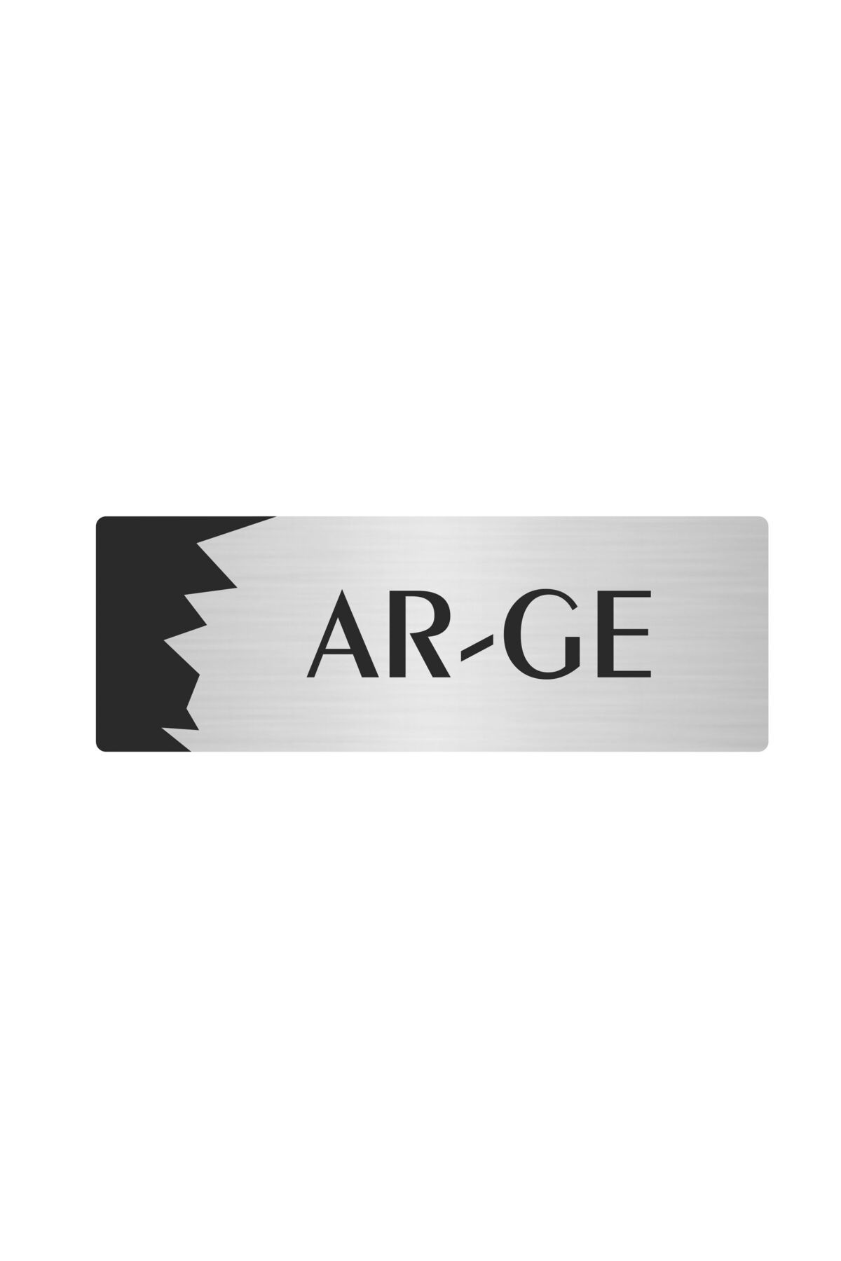 Metal Departman Kapı İsimliği, Yönlendirme levhası Ar-ge 5X20 Cm Gümüş Renk Kapı İsimlik Tabela