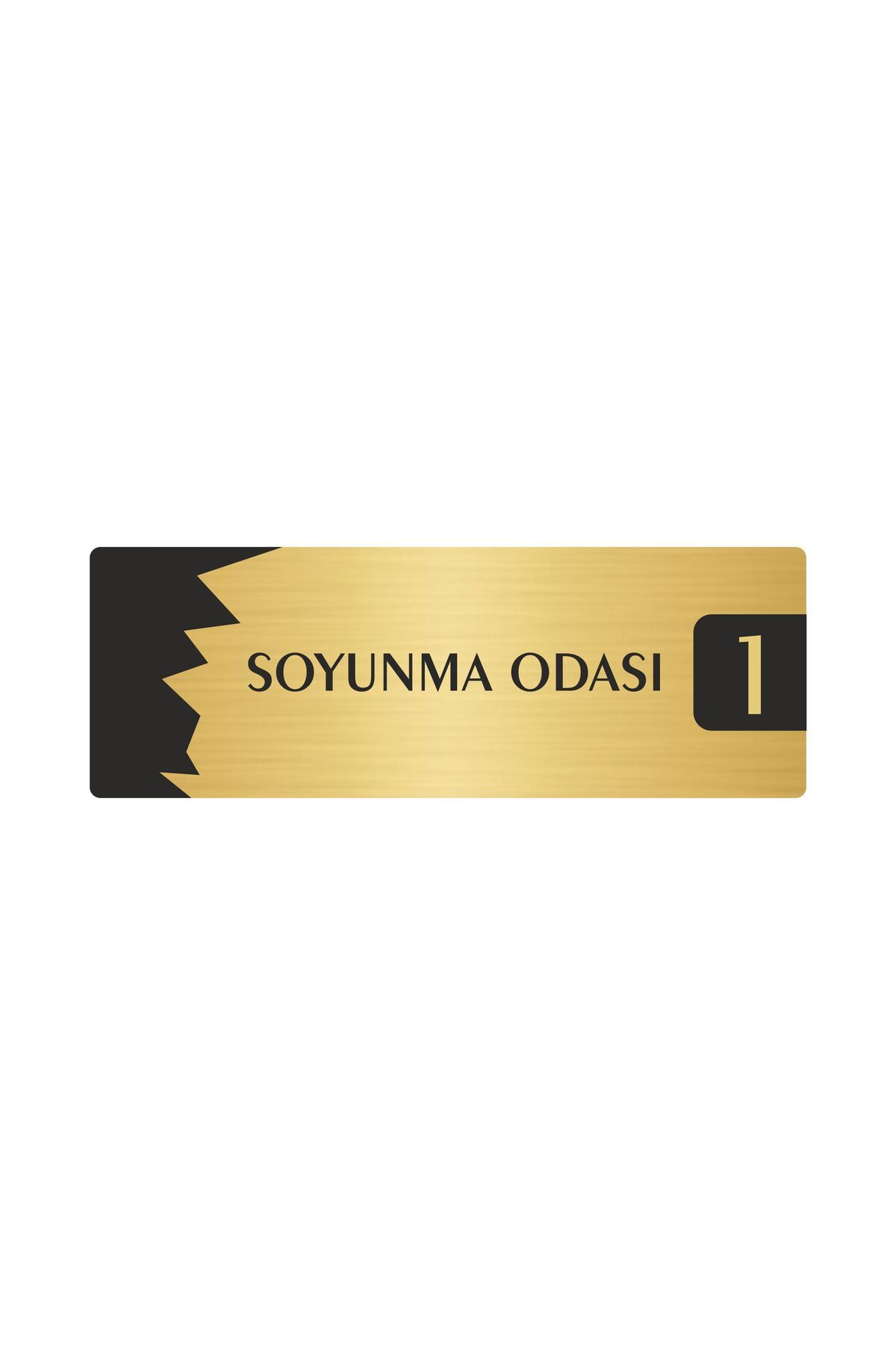 Metal Departman Kapı İsimliği, Yönlendirme levhası Soyunma Odası (1) 5X20 Cm Altın Renk Kapı İsimlik Tabela