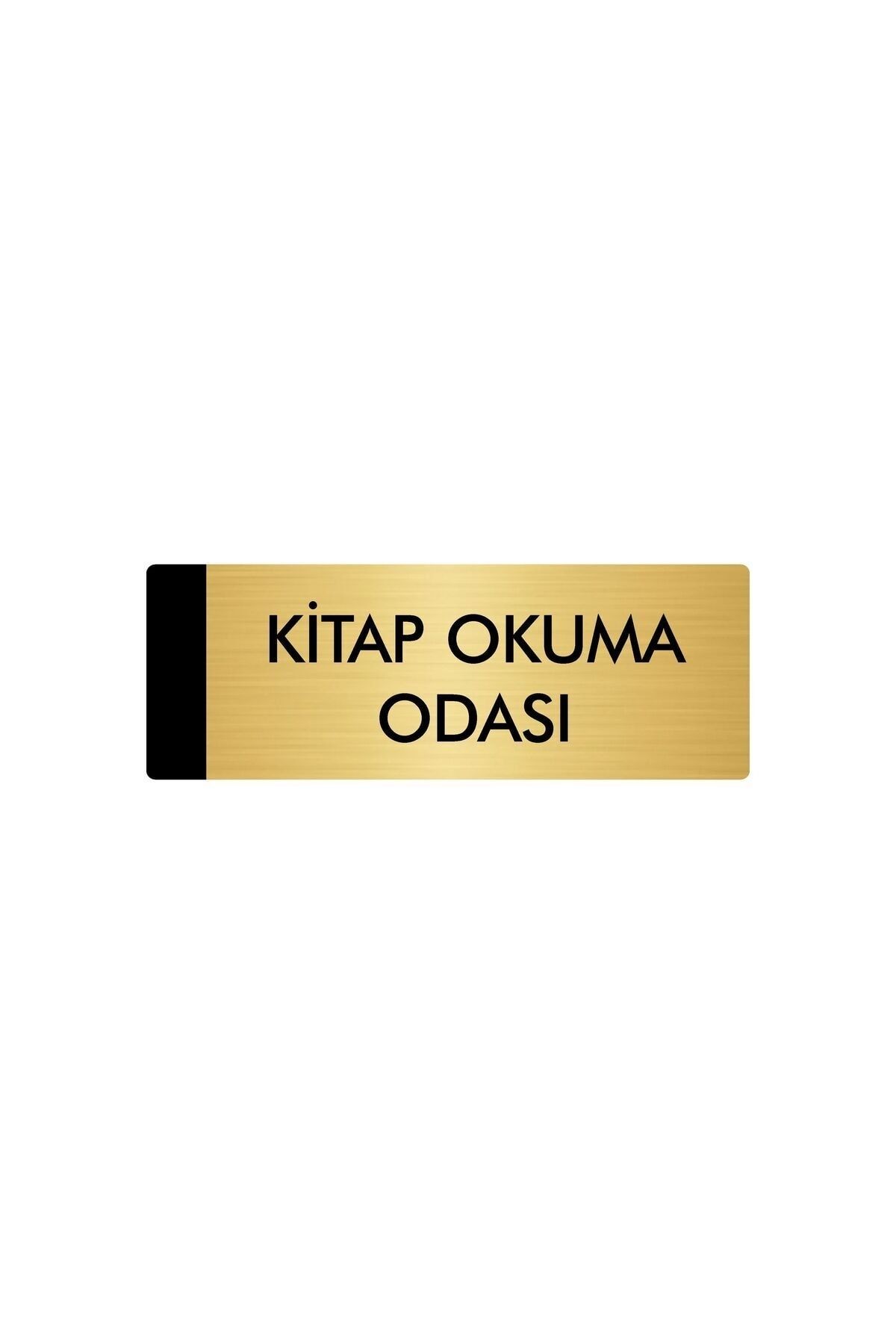 Metal Yönlendirme Levhası, Departman Kapı Isimliği Kitap Okuma Odası 5x20 Cm Altın Renk Kapı İsimlik Tabela