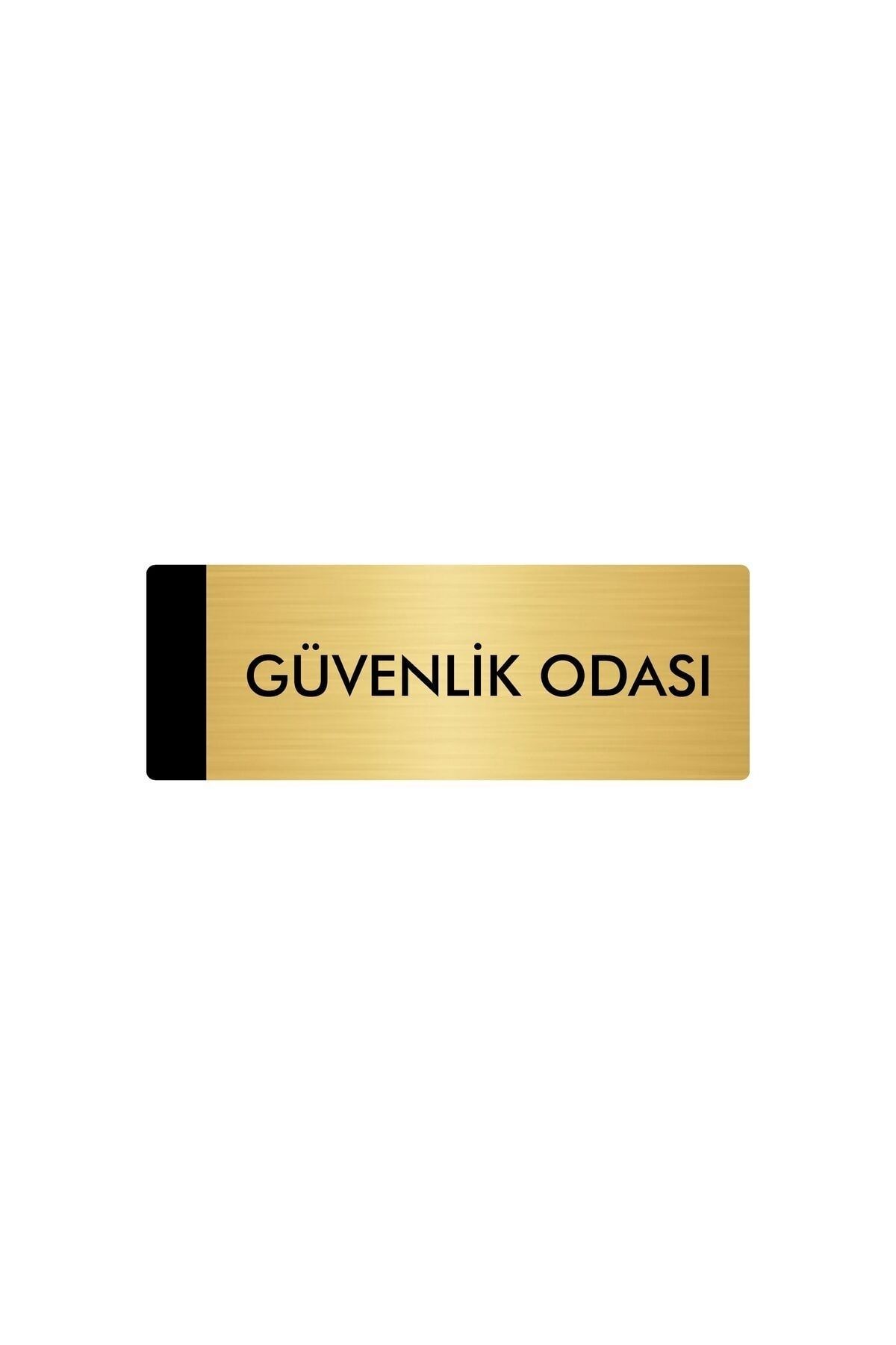 Metal Yönlendirme Levhası, Departman Kapı Isimliği Güvenlik Odası 5x20 Cm Altın Renk Kapı İsimlik Tabela